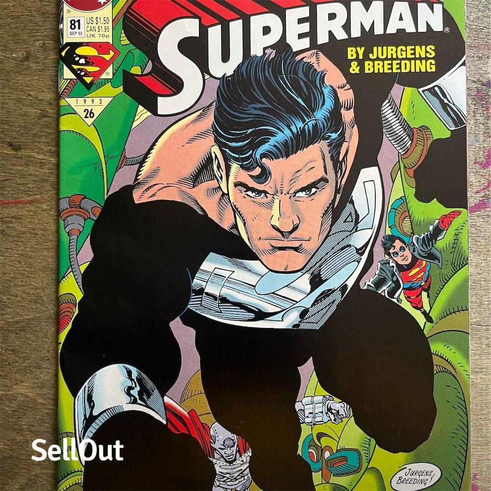 Superman #81 Reign of the Supermen 1993 DC Comics Black Suit Cover